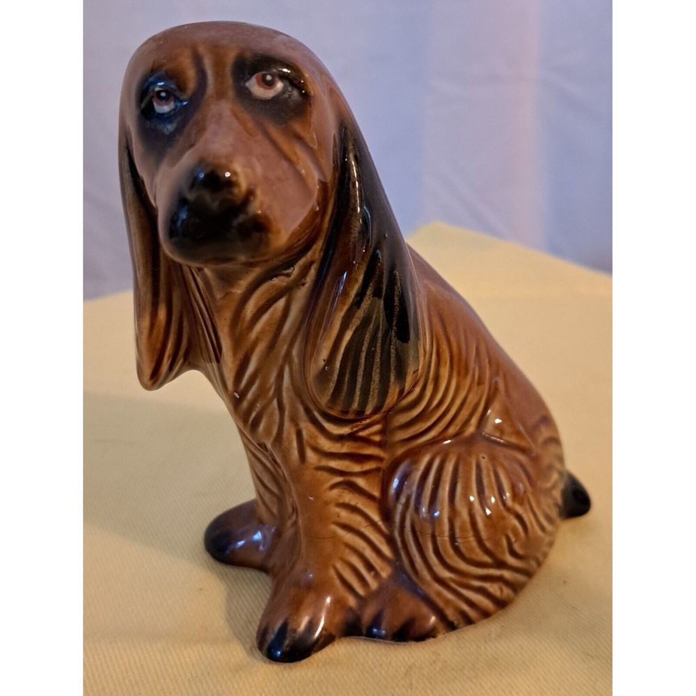 Vintage Ceramic Brazilian Siting Hound Dog